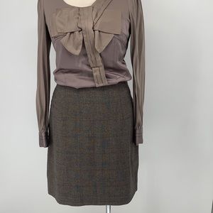 Byron Lars plaid skirt